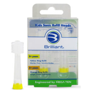 Kids Sonic Toothbrush package with one refill to theside